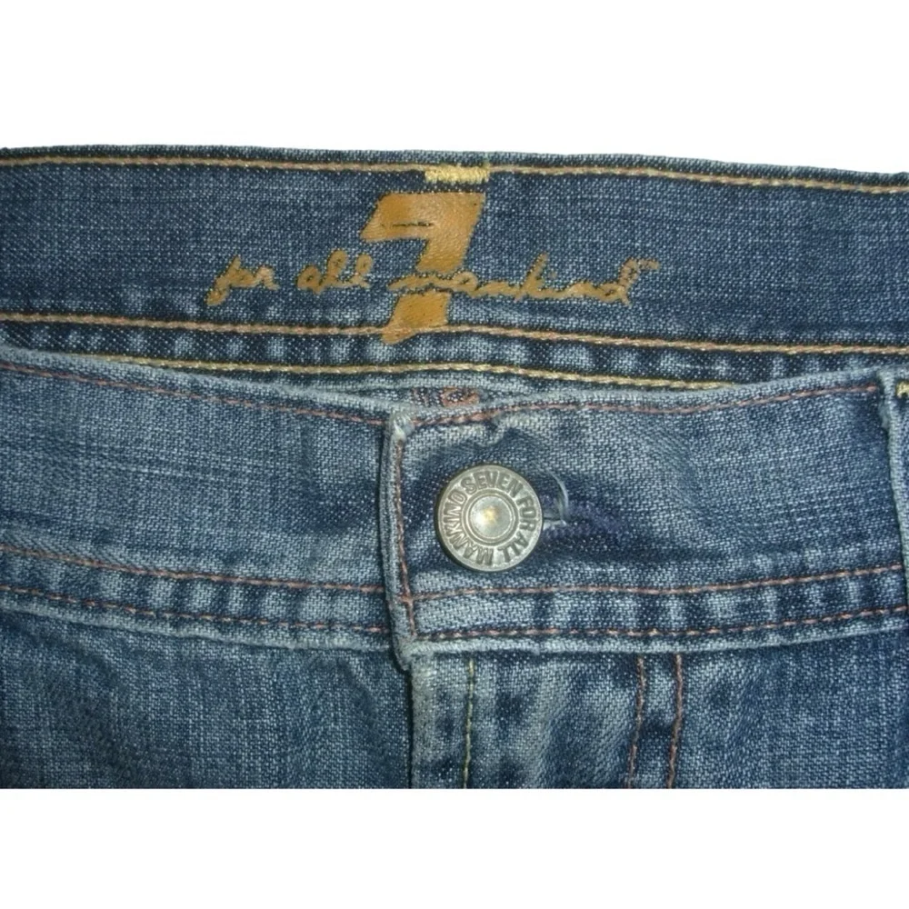 7 For All Mankind Skirt Vintage Denim Jean 90s y2k Pencil Laguna Beach Preppy 32 - Picture 6 of 9